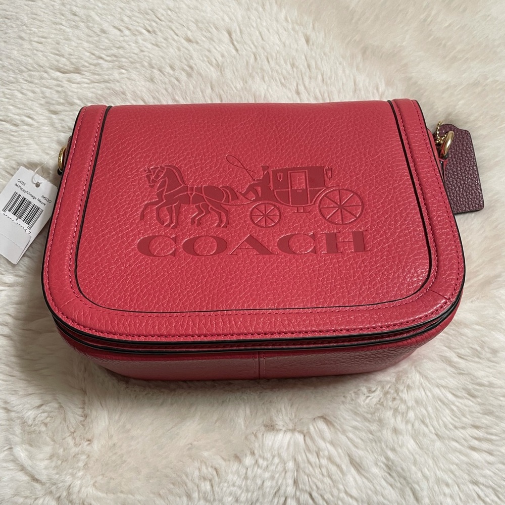 NWT Coach Saddle Bag With Horse And Carriage